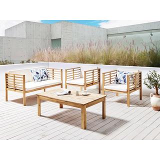 Beliani Lounge Set mit Tisch aus Akazienholz Modern PACIFIC  