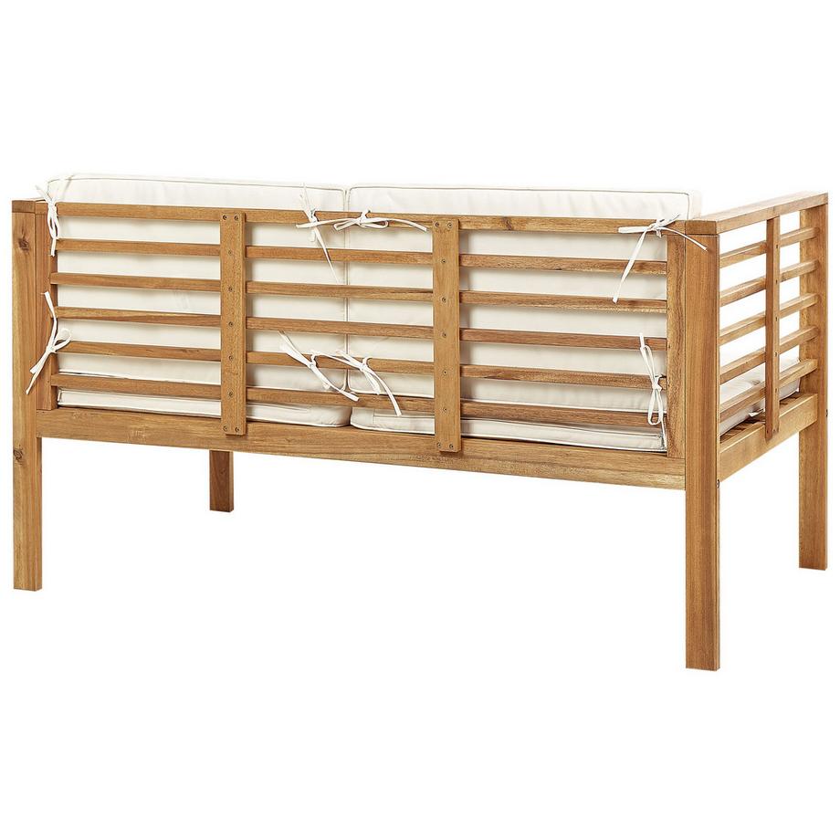 Beliani Ensemble de salon avec table en Acacia Boho PACIFIC  