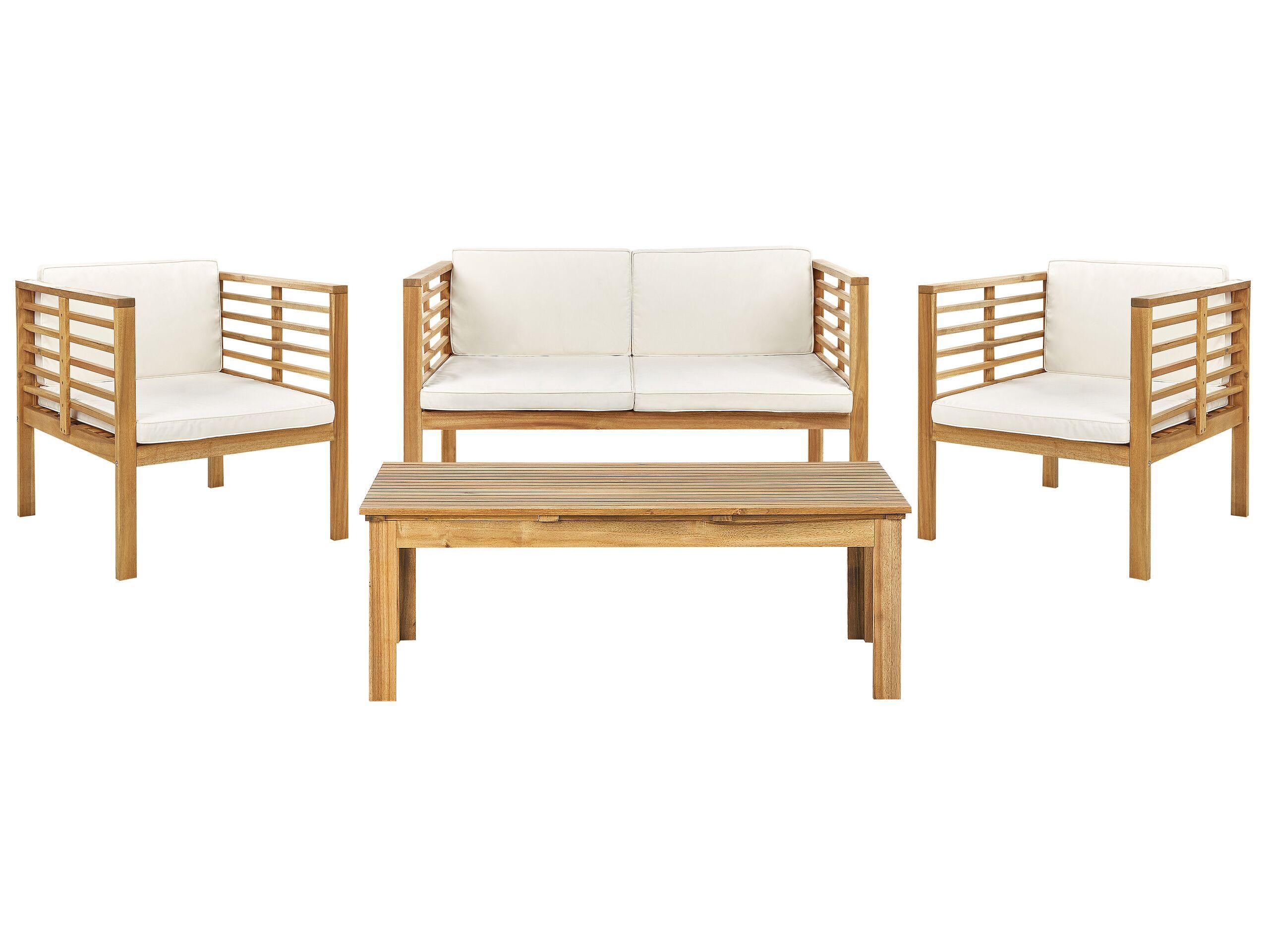 Beliani Lounge Set mit Tisch aus Akazienholz Modern PACIFIC  