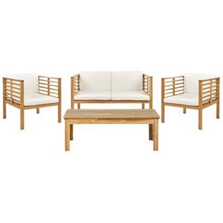 Beliani Lounge Set mit Tisch aus Akazienholz Modern PACIFIC  