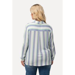 Ulla Popken Camicia a righe con colletto da camicia  