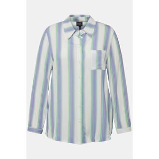 Ulla Popken Camicia a righe con colletto da camicia  