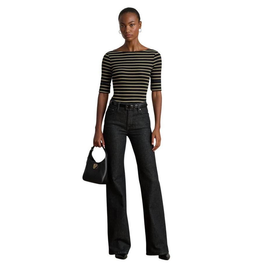 Ralph Lauren T-Shirt Judy à Rayures avec Col Bateau  