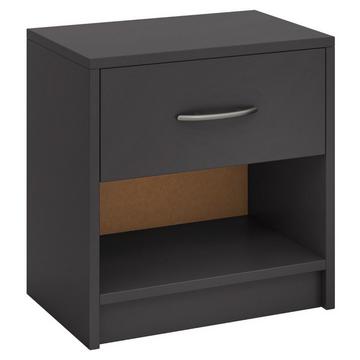 Table de chevet avec tiroir Petite table d'appoint avec compartiment ouvert 38,5 x 28 x 40,5 cm Gris
