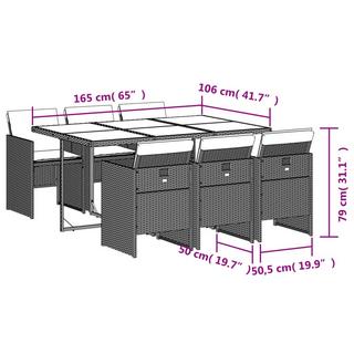 VidaXL Garten essgruppe poly-rattan  