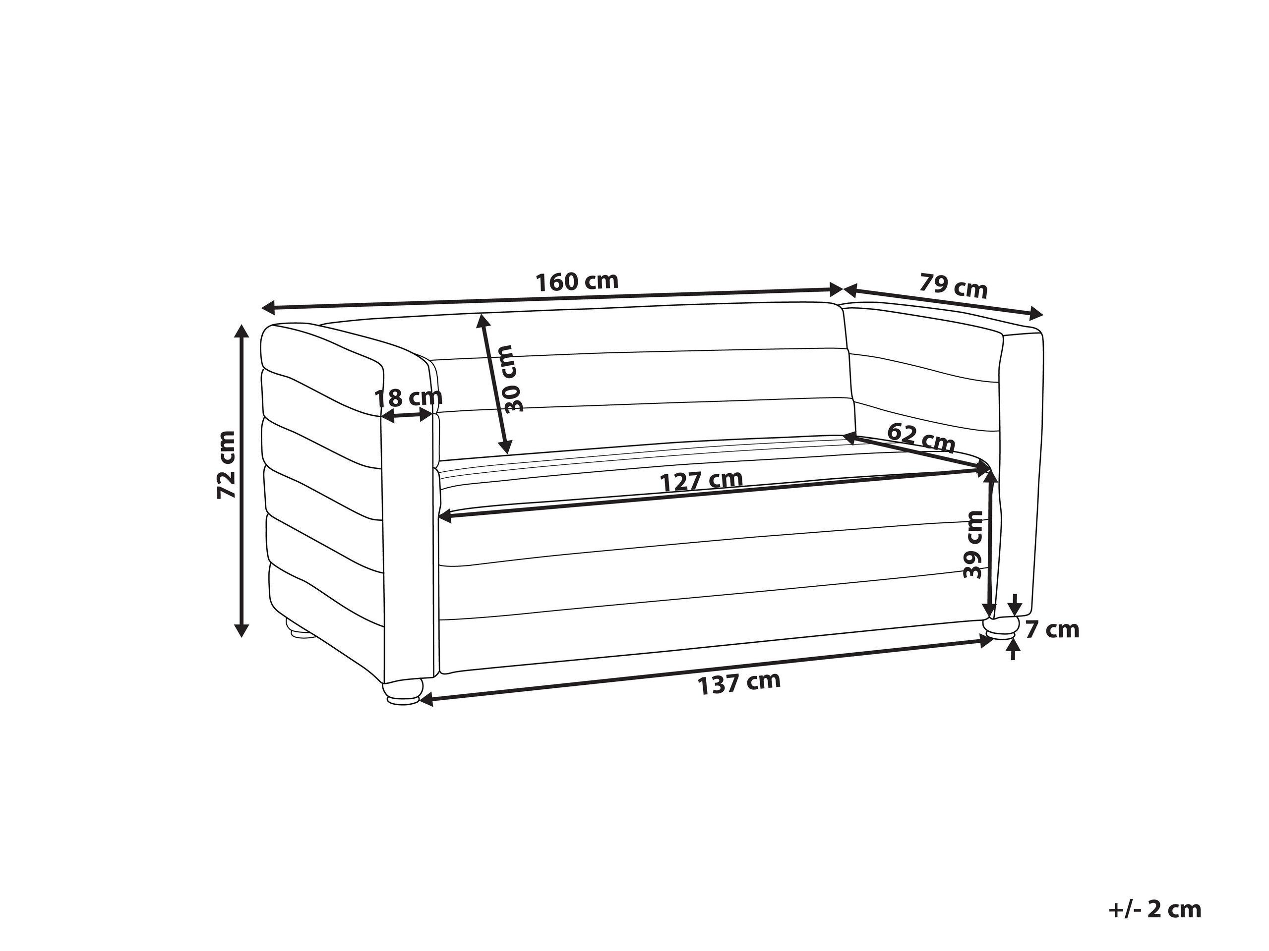 Beliani 2 Sitzer Sofa aus Polyester Modern HOFN  