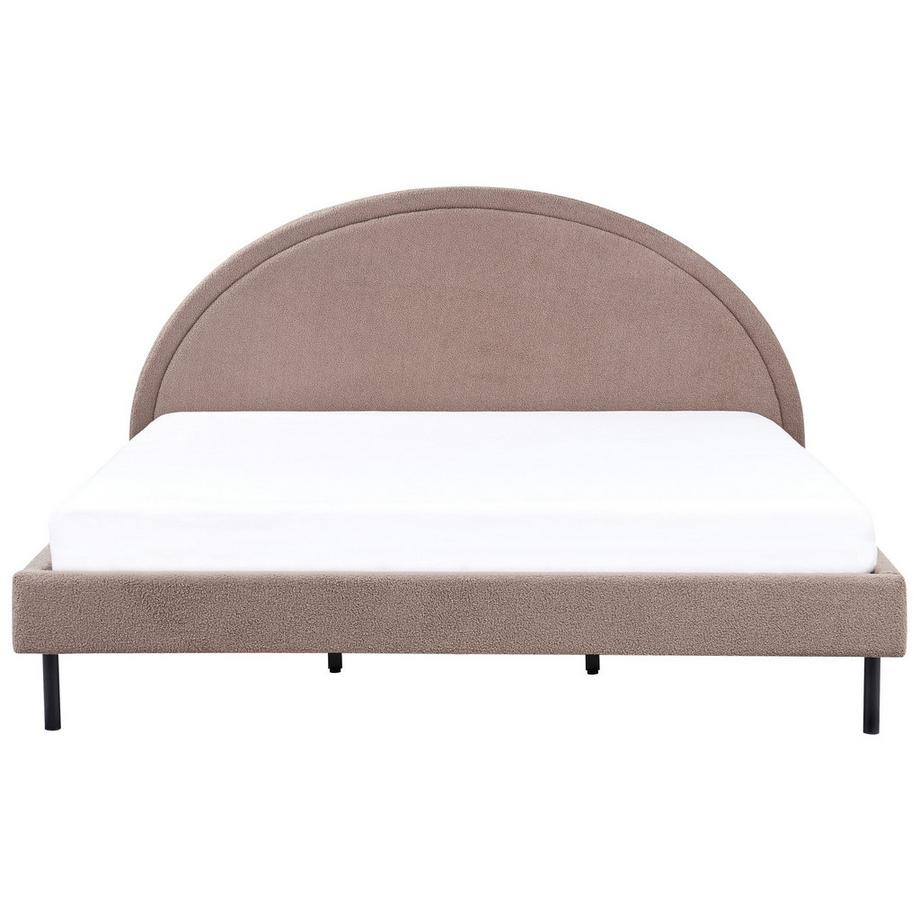 Beliani Bett mit Lattenrost aus Bouclé Retro MARGUT  