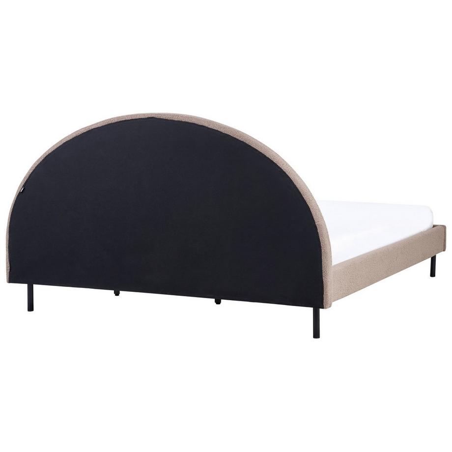 Beliani Bett mit Lattenrost aus Bouclé Retro MARGUT  