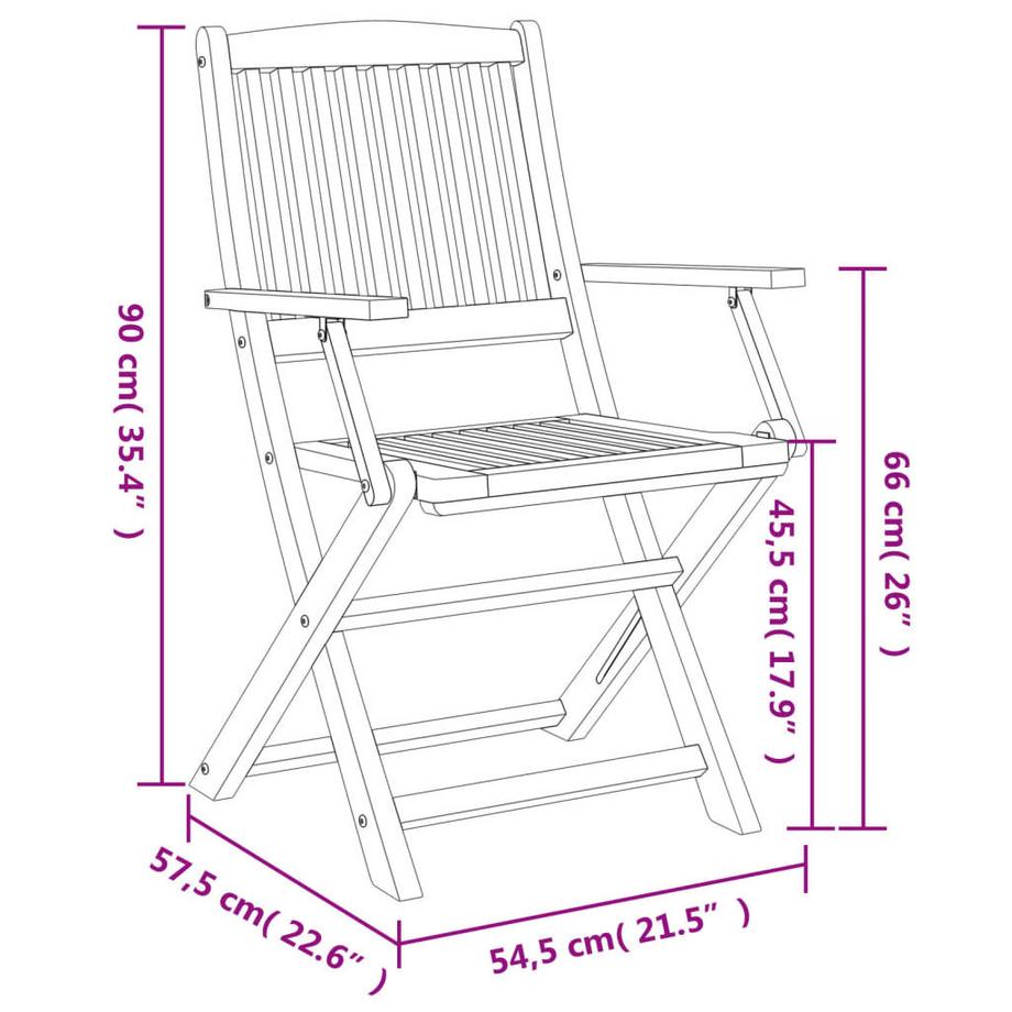 VidaXL Ensemble de salle à manger de jardin bois d'acacia  