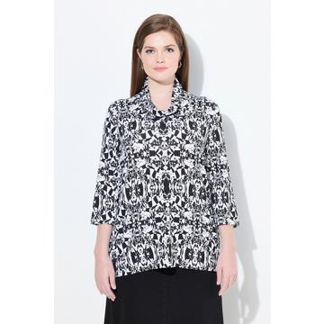 T-shirt motif chats, coupe Classic Fit, col bénitier et manches 3/4