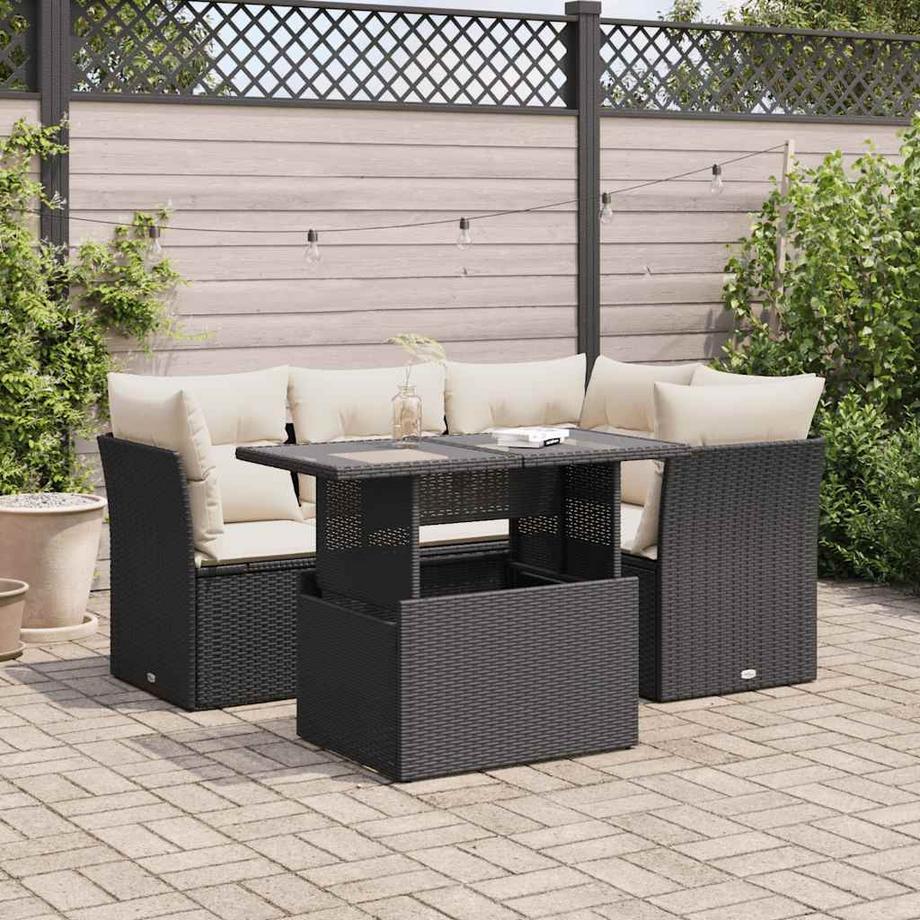 VidaXL Ensemble de canapés de jardin rotin synthétique  