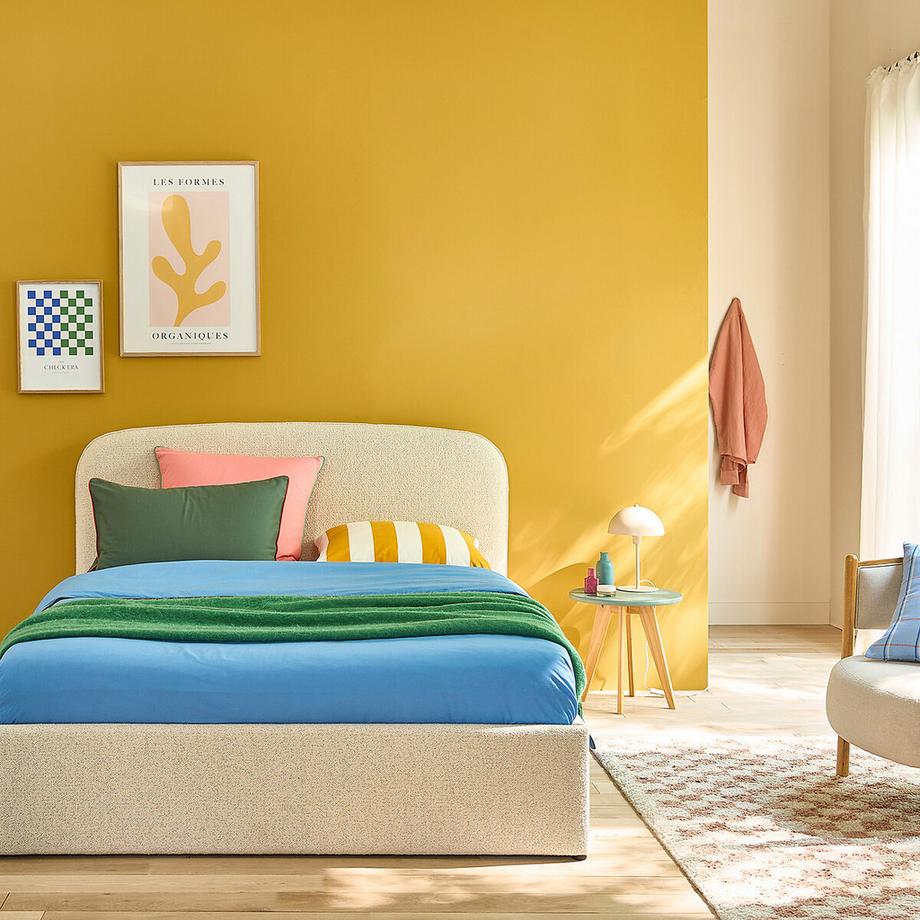 La Redoute Intérieurs Lit coffre bouclette avec sommier relevable  