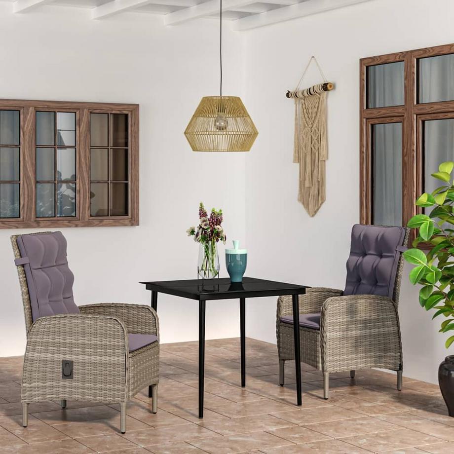 VidaXL Garten essgruppe poly-rattan  
