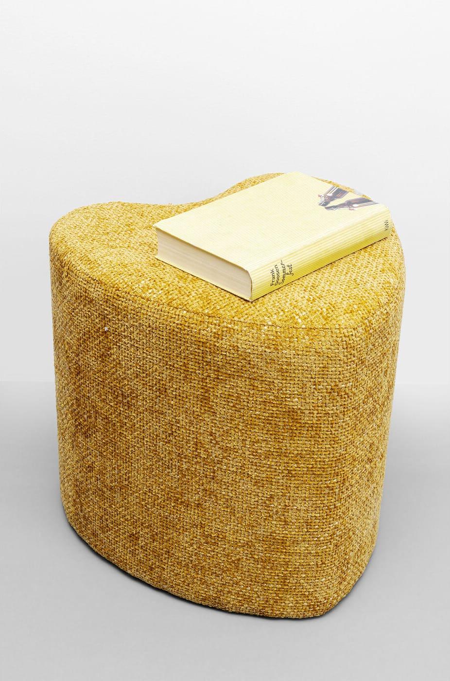 KARE Design Tabouret Lovely jaune 36x34  