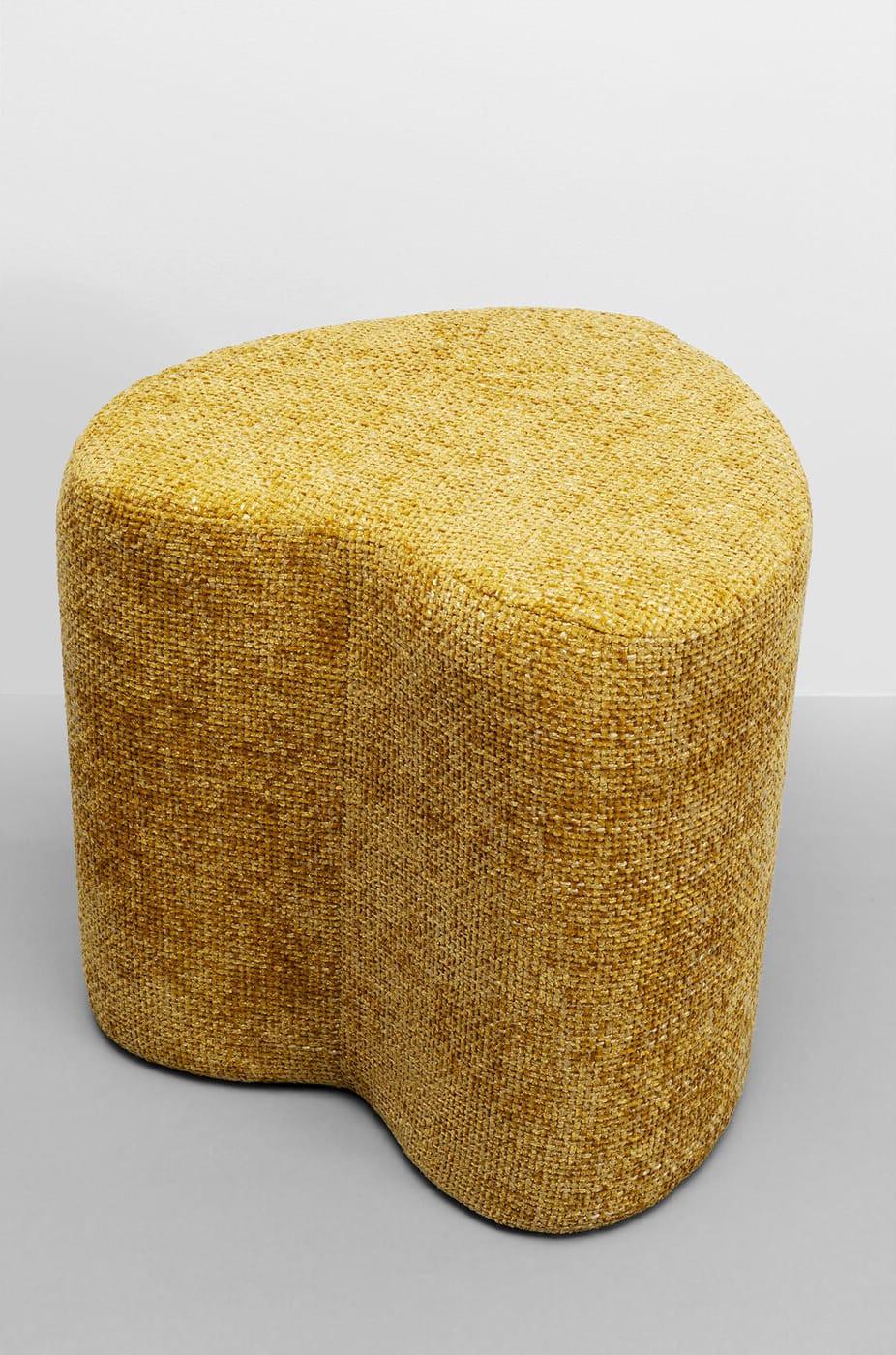 KARE Design Tabouret Lovely jaune 36x34  