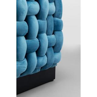 KARE Design Tabouret Weave Carré bleu 47x47  