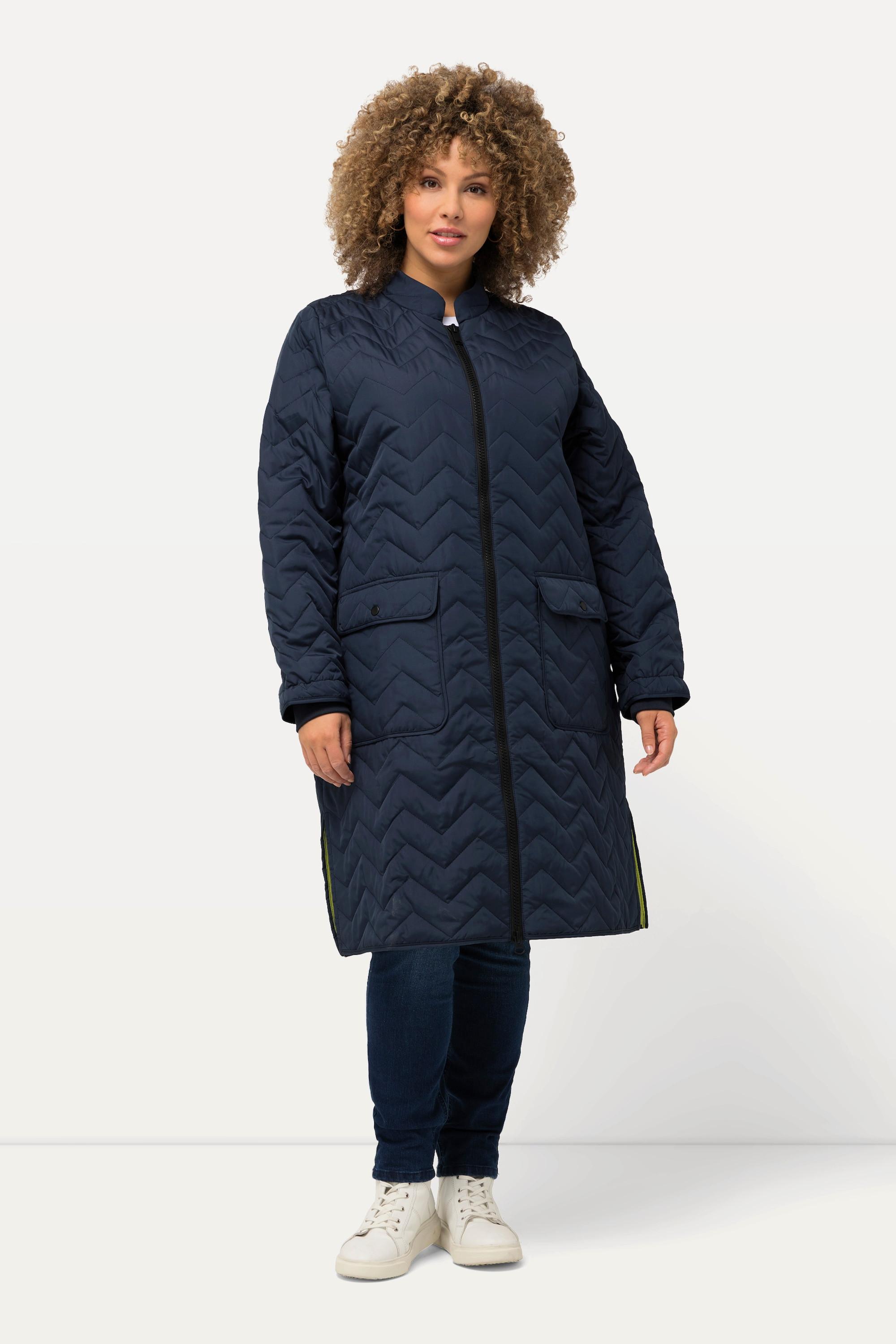 Ulla Popken  Manteau technique HYPRAR, col montant et matière déperlante 