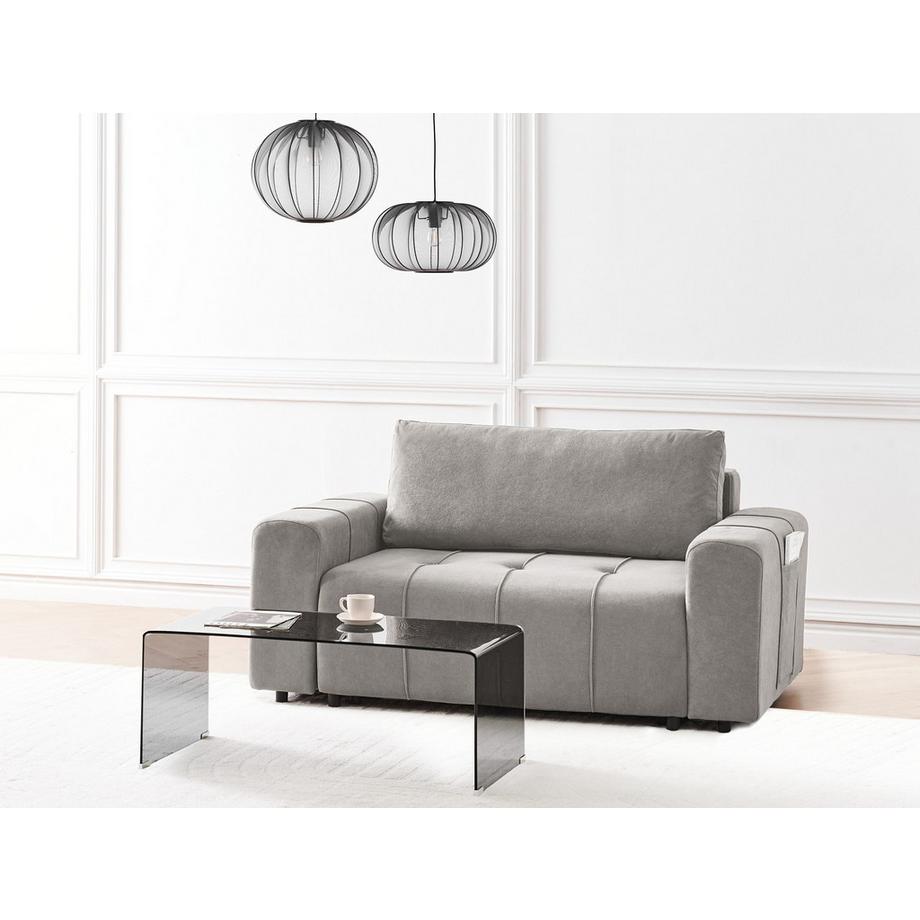 Beliani Canapé 2 places en Tissu Moderne INNVIK  