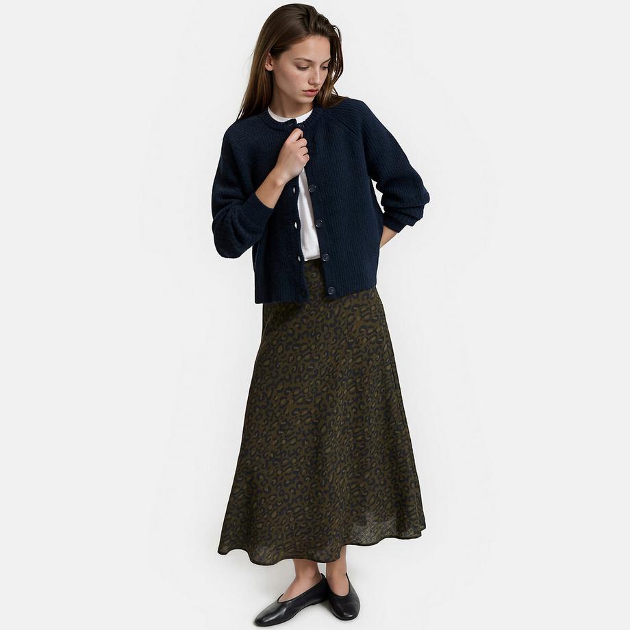 La Redoute Collections Cardigan collo tondo in maglia a coste  