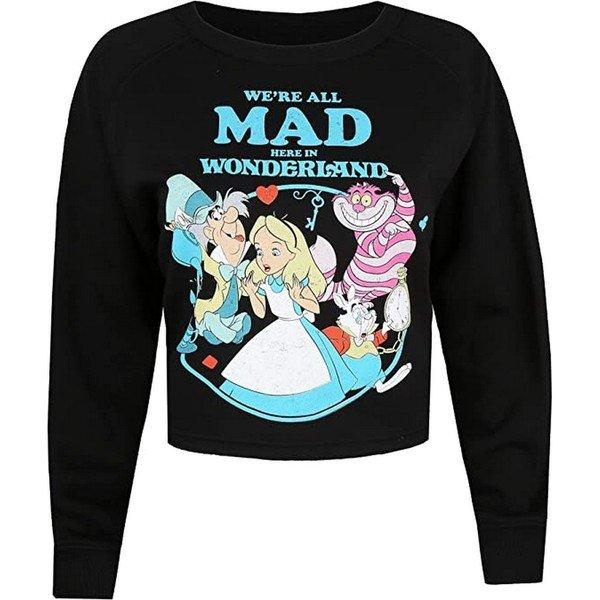 Image of Alice in Wonderland We're All Mad Kurzes Sweatshirt - S