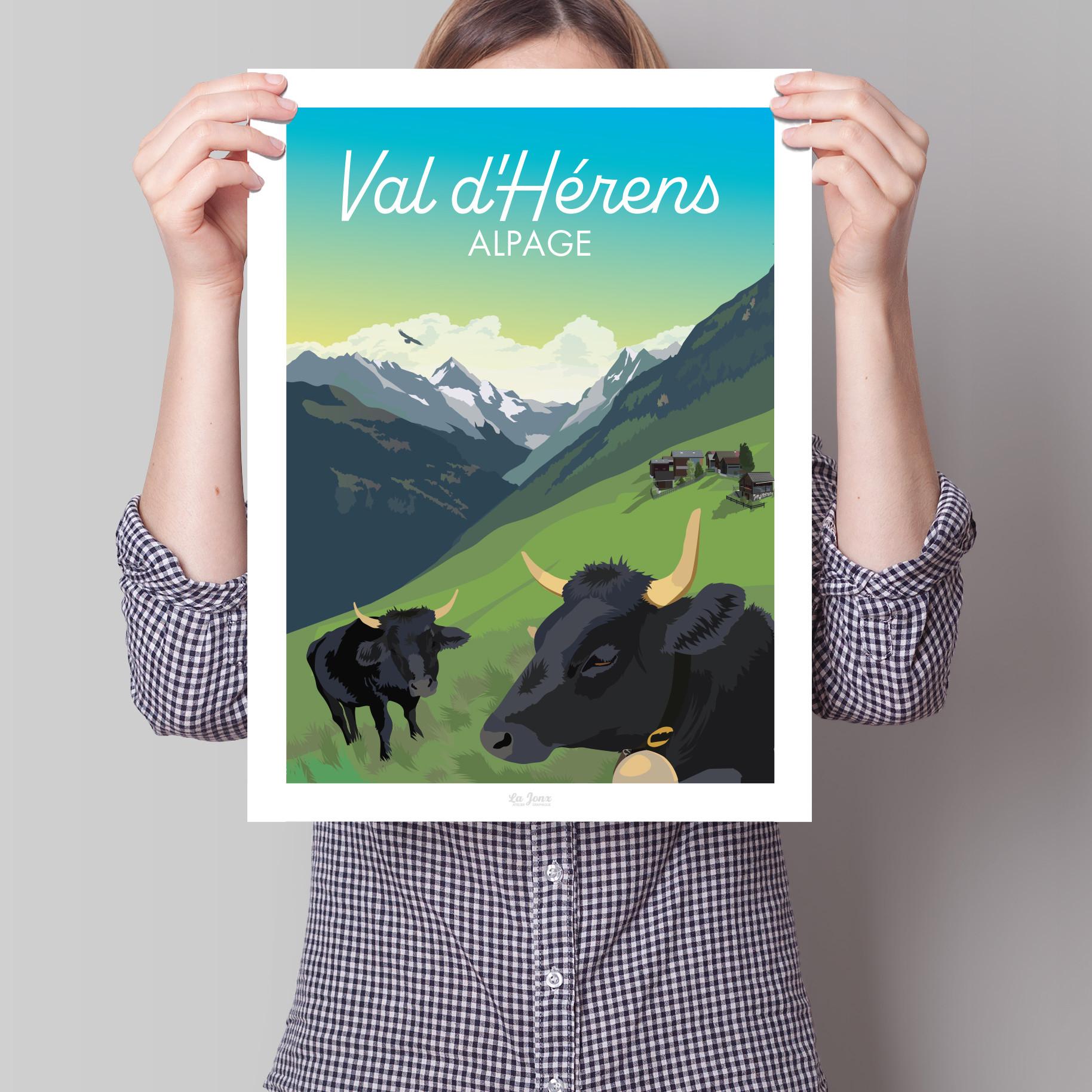 La-Jonx Affiche de Val d'Hérens - Alpage  