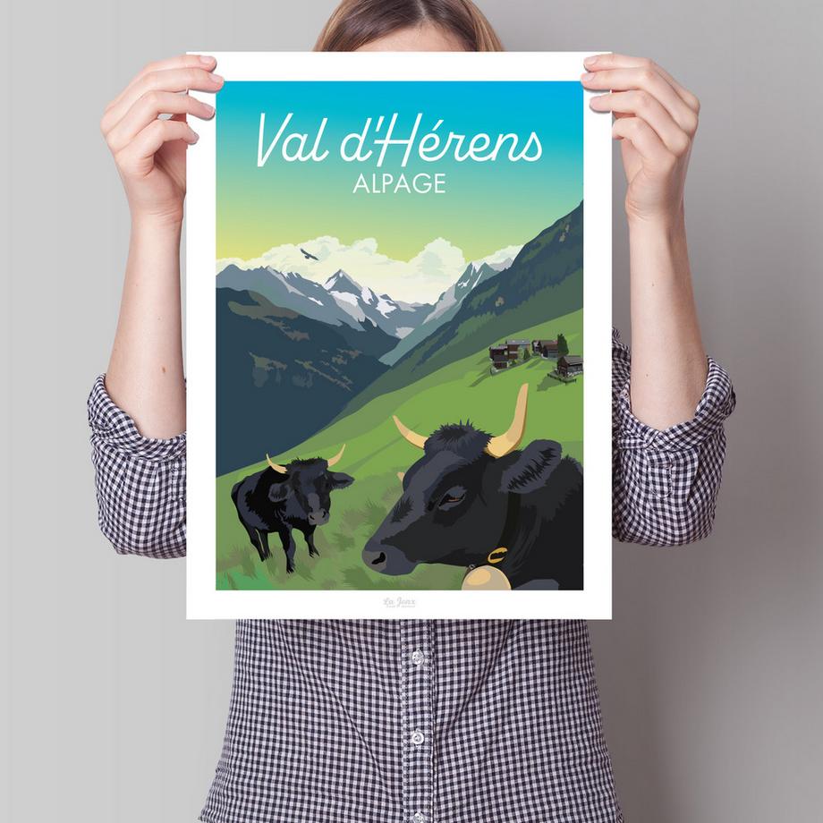 La-Jonx Val d'Hérens - Alpage - Poster  