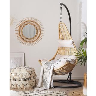 Beliani Fauteuil suspendu avec support en Polyrotin Rétro ATRI II  