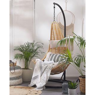 Beliani Fauteuil suspendu avec support en Polyrotin Rétro ATRI II  