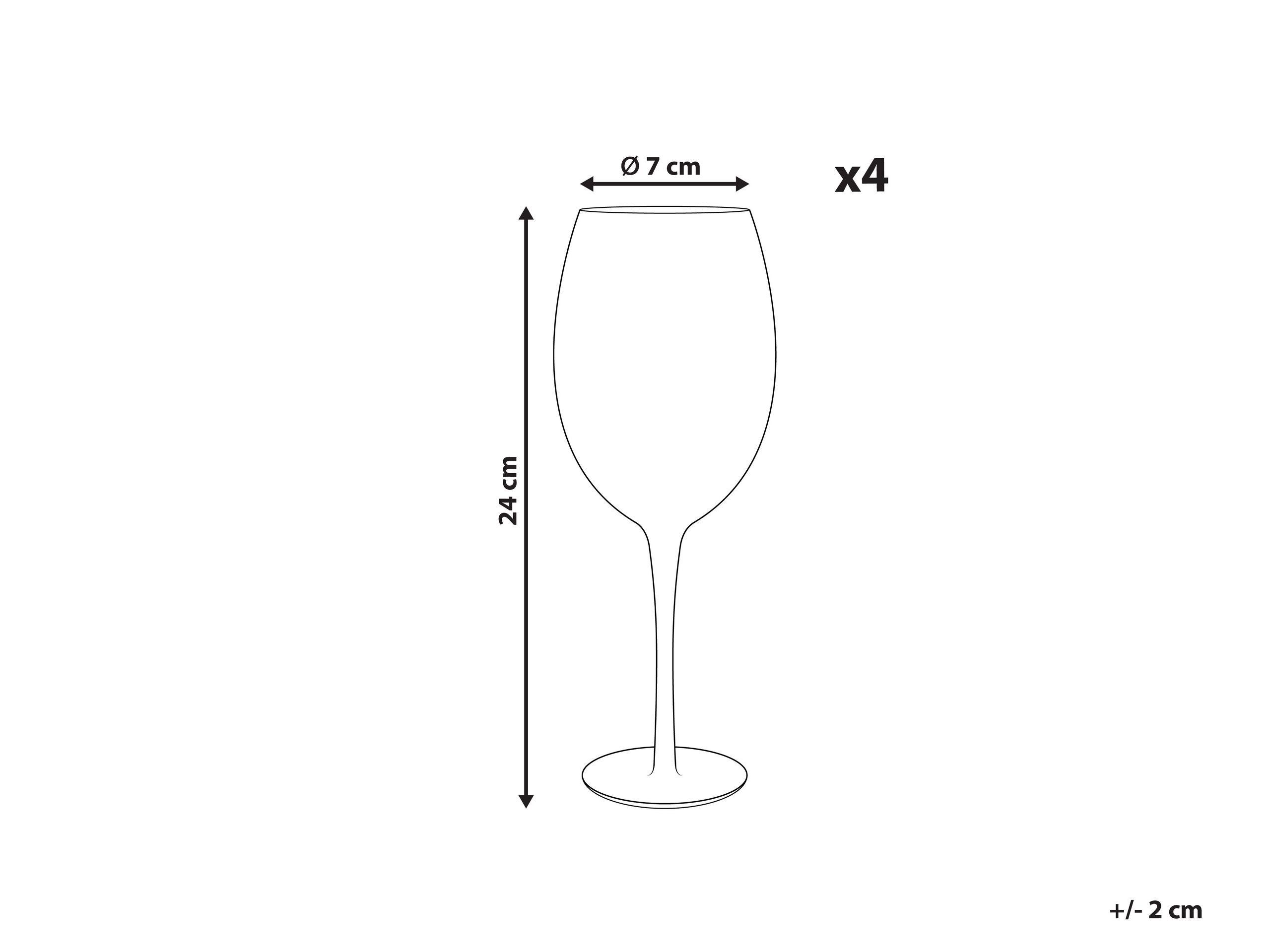 Beliani Verres à vin en Verre Rétro MORGANITE  