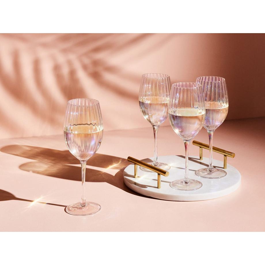 Beliani Set di 4 calici da vino en Vetro Retrò MORGANITE  