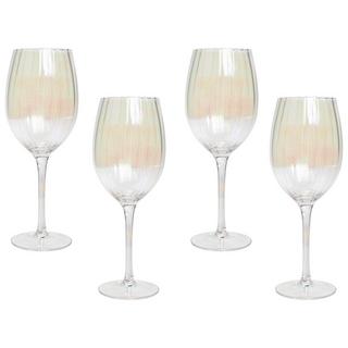 Beliani Weingläser im 4er Set aus Glas Retro MORGANITE  