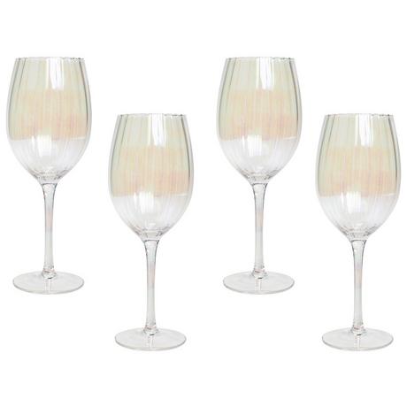 Beliani Weingläser im 4er Set aus Glas Retro MORGANITE  