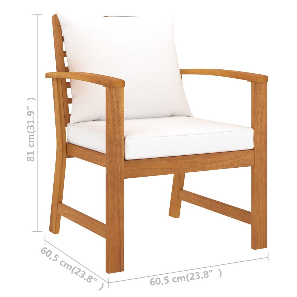 VidaXL Chaise de jardin bois d'acacia  