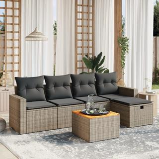 VidaXL set divano da giardino Polirattan  