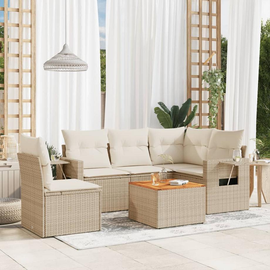 VidaXL Ensemble de canapés de jardin rotin synthétique  
