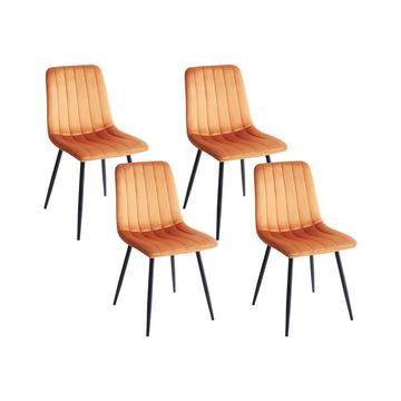 Esszimmerstuhl 4er Set aus Samtstoff Modern KALISPELL