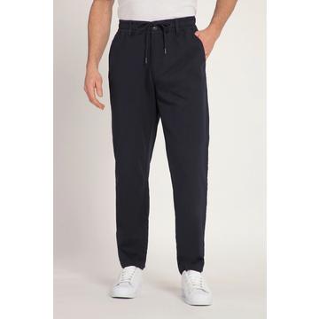 Pantalon aspect lin. Taille élastique. Coupe décontractée.