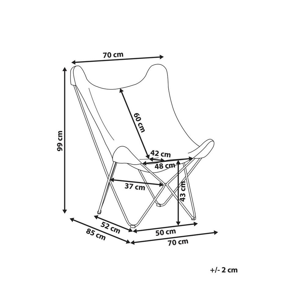 Beliani Fauteuil en Velours Rétro NYBRO  