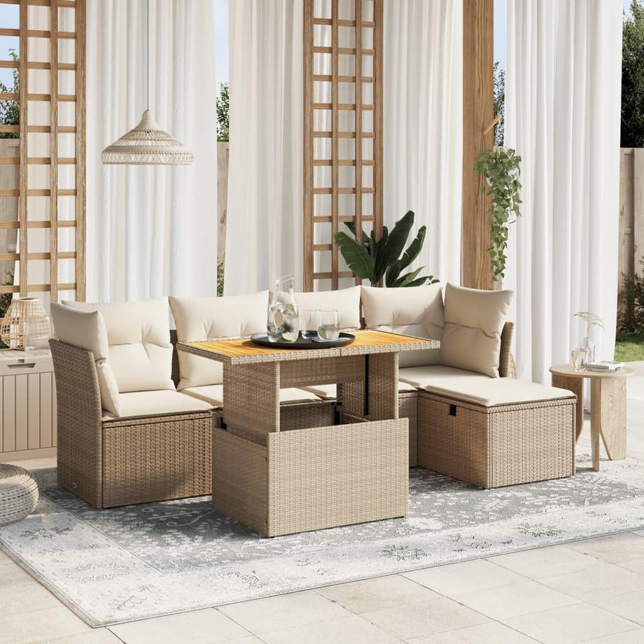 VidaXL set divano da giardino Polirattan  