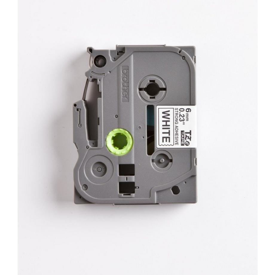 E+P Elektrik Nastro con adesivo extra resistente Brother TZe TZe-S211 Colore Nastro: Bianco Colore carattere:Nero 6 mm 8 m  