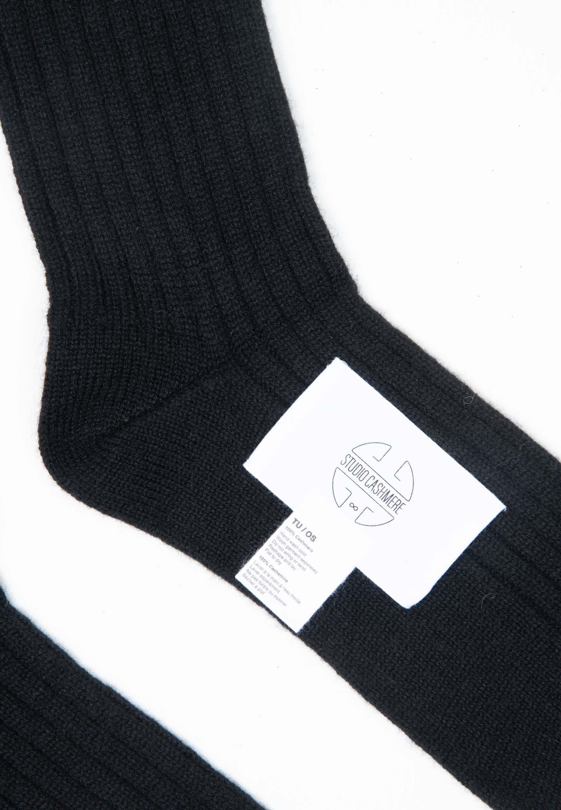 Studio Cashmere8 UNI 12 Traditionelle Rippe 4 Fäden Kaschmir Socken  