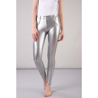 FREDDY WR.UP Superskinny Hose mit mittlerem Bund und Metallic-Effekt  