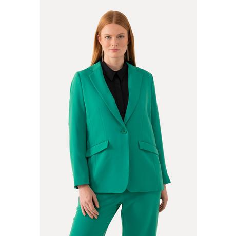 Ulla Popken  Blazer avec col à revers, poches à rabat et fermeture 1 bouton 