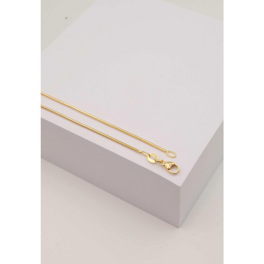 MUAU Schmuck  Collier Schlange Gelbgold 750, 1.3mm, 38cm 