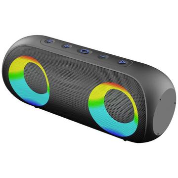 TOOGO-L Bluetooth® Lautsprecher AUX, Freisprechfunktion, tragbar, wasserdicht Schwarz