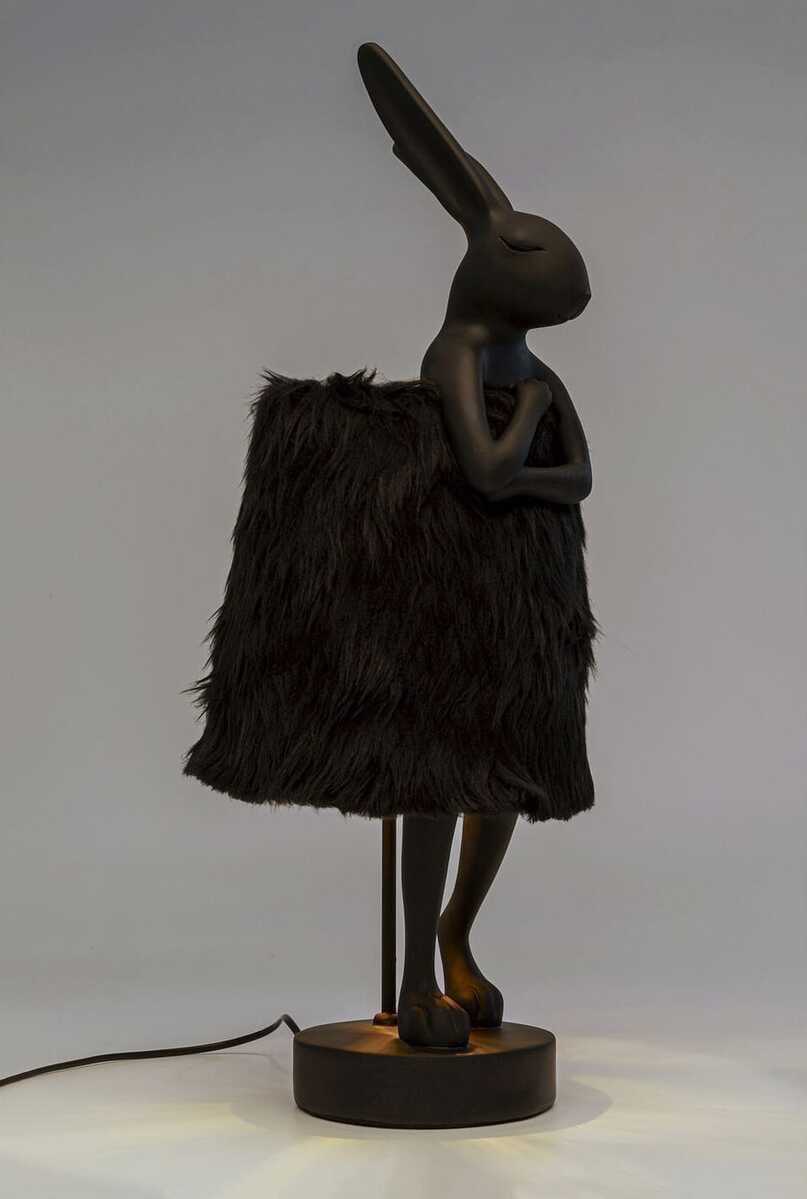 KARE Design Tischleuchte Animal Rabbit Fur gold 68  
