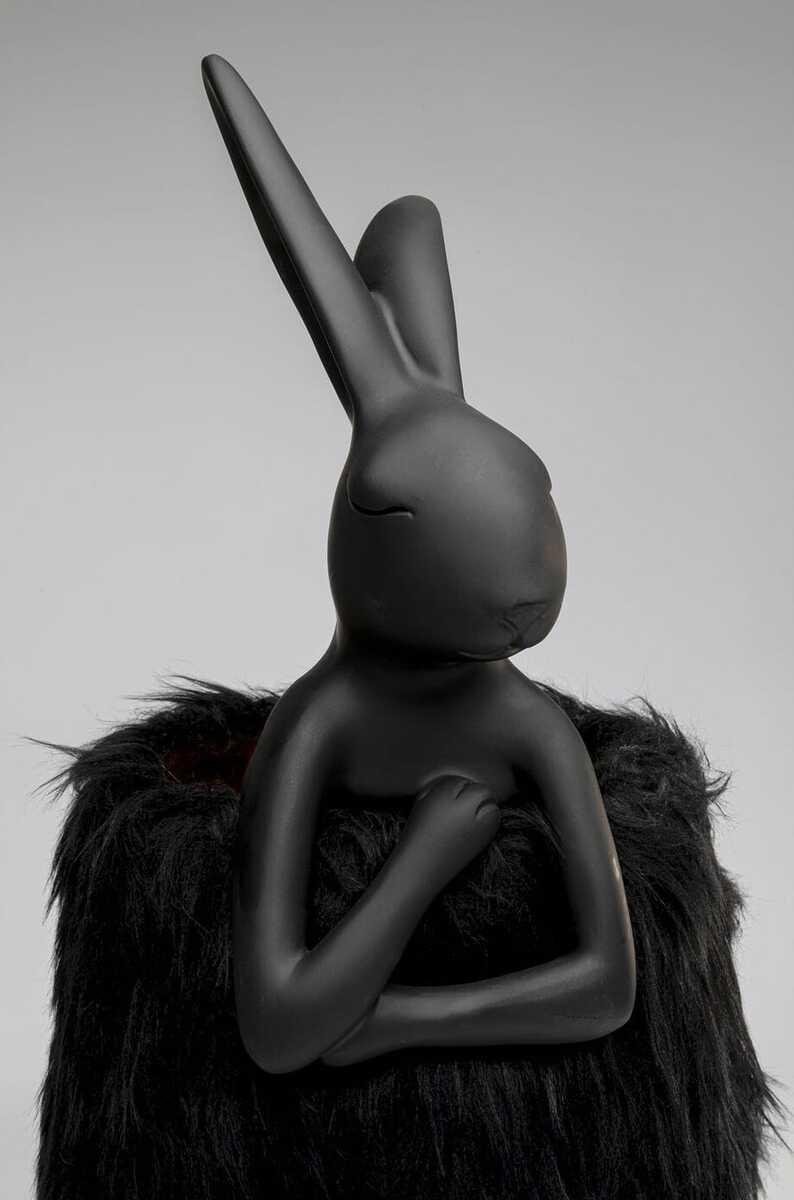 KARE Design Tischleuchte Animal Rabbit Fur gold 68  