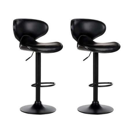 Beliani Lot de 2 chaises de bar en Cuir PU Moderne CONWAY  