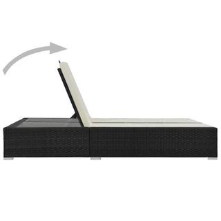 VidaXL Chaise longue rotin synthétique  