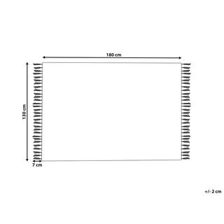 Beliani Hospet Boho Coperta in Cotone  